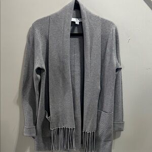 Magaschoni Charcoal Open-Front Cardigan